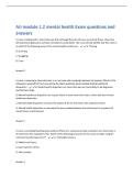 Ati module 1&period;2 mental health Exam questions and  answers