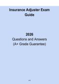 Insurance Adjuster Exam Guide &ndash; Comprehensive Licensing Study & Practice Resource 2026