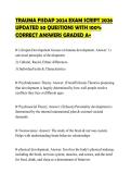 TRAUMA FISDAP 2024 EXAM SCRIPT 2026 UPDATED 50 QUESTIONS WITH 100&percnt; CORRECT ANSWERS GRADED A&plus;