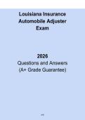 Louisiana Automobile Insurance Adjuster &ndash; Licensing Exam Prep & Study Guide 2026