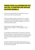 TRAUMA FISDAP 2024 EXAMINATION TEST 2026 FULL 50 QUESTIONS AND DETAILED SOLUTIONS GRADED A&plus;