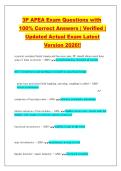 3P APEA Exam Questions with 100&percnt; Correct Answers &vert; Updated Actual Exam 2026