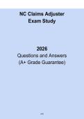 North Carolina Claims Adjuster Exam Study Guide &ndash; Licensing Practice Prep 2026