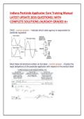 Indiana Pesticide Applicator Core Training  Manual LATEST UPDATE 2026 QUESTIONS&vert;  WITH COMPLETE SOLUTIONS &sol;ALREADY  GRADED A&plus; 