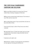 TREC STATE EXAM COMPREHENSIVE QUESTIONS AND SOLUTIONS