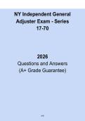 New York Independent General Adjuster Exam Series 17-70 &ndash; Licensing Practice Test & Study Guide 2026