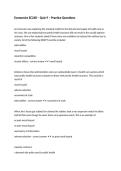 Economics EC248 &ndash; Quiz 9 &ndash; Practice Questions