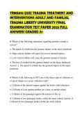 TRMA810 QUIZ TRAUMA TREATMENT AND INTERVENTIONS ADULT AND FAMILIAL TRAUMA LIBERTY UNIVERSITY FINAL EXAMINATION TEST PAPER 2026 FULL ANSWERS GRADED A&plus;