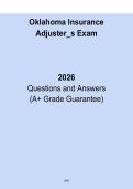 Oklahoma Insurance Adjuster&rsquo;s Exam &ndash; Licensing Practice Test & Study Guide 2026