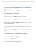 Brain Injury and ICP Management Exam questions  and answers 