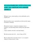 NCCAOM BIOMEDICINE CERTIFICATION EXAM SCRIPT 2026 QUESTIONS WITH ANSWERS GRADED A&plus;