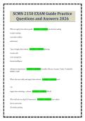 SCMN 2150 EXAM Guide Practice Questions and Answers 2026