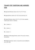 TSI MATH TEST QUESTIONS AND ANSWERS 2026