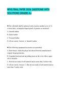 NFHS FINAL PAPER 2026 QUESTIONS WITH SOLUTIONS GRADED A&plus;
