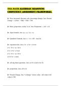 TSIA MATH ALGEBRAIC REASONING COMPETENCY ASSESSMENT FRAMEWORKS&period;
