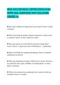 NFHS SOCCER RULES CERTIFICATION EXAM PAPER 2026 QUESTIONS WITH SOLUTIONS GRADED A&plus;