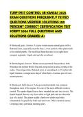 TURF PEST CONTROL 3B KANSAS 2025 EXAM QUESTIONS FREQUENTLY TESTED QUESTIONS VERIFIED SOLUTIONS 100 PERCENT CORRECT CERTIFICATION TEST SCRIPT 2026 FULL QUESTIONS AND SOLUTIONS GRADED A&plus;