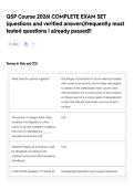 QSP Course 2026&vert; COMPLETE EXAM SET &lpar;questions and verified answers&rpar;frequently most tested questions &vert; already passed&excl;&excl;