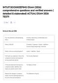 INTUIT BOOKKEEPING EXAM &lpar;2026&rpar; comprehensive questions and verified answers &lpar; detailed & elaborated&rpar; ACTUAL EXAM 2026 TEST&excl;&excl;