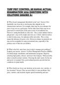 TURF PEST CONTROL 3B KANSAS ACTUAL EXAMINATION 2026 QUESTIONS WITH SOLUTIONS GRADED A&plus;