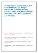 Boat Ed Practice Exam Questions With  Correct VERIFIED And Analyzed  SOLUTIONS  &lpar;Verified Solutions&rpar;  &vert;&vert;ACTUAL EXAM 2026 TEST&excl;&excl; Graded A&plus;  &vert; 2026&vert;2027 EXAM UPDATE&lpar;Questions  And Answers&rpar;