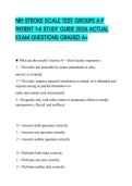 NIH STROKE SCALE STUDY GUIDE ACTUAL EXAM 2026 QUESTIONS WITH ANSWERS GRADED A&plus;