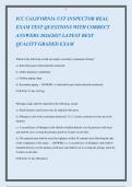 ICC CALIFORNIA UST INSPECTOR REAL  EXAM TEST QUESTIONS WITH CORRECT  ANSWERS 2026&sol;2027 LATEST BEST  QUALITY GRADED EXAM