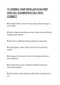 TX GENERAL PUMP INSTALLER EXAM PREP 2026 FULL EXAMINATION Q&A 100&percnt; CORRECT
