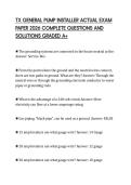 TX GENERAL PUMP INSTALLER ACTUAL EXAM PAPER 2026 COMPLETE QUESTIONS AND SOLUTIONS GRADED A&plus;