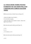 U&period;S&period; FORCES DRIVERS TRAINING PROGRAM EXAMINATION TEST 2026 EUROPE FINAL EXAM 2 QUESTIONS WITH COMPLETE SOLUTIONS VERIFIED