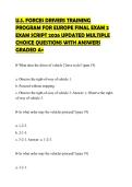 U&period;S&period; FORCES DRIVERS TRAINING PROGRAM FOR EUROPE FINAL EXAM 2 EXAM SCRIPT 2026 UPDATED MULTIPLE CHOICE QUESTIONS WITH ANSWERS GRADED A&plus;