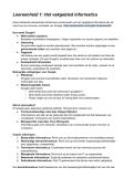 Inleiding Informatica Samenvatting - Cursus Boek 1 - Introductie vakgebied - Open Universiteit
