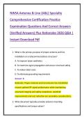 Bundle for NWSA Antenna & Line &lpar;A&L&rpar; Specialty Comprehensive Certification Practice Examination Questions And Correct Answers &lpar;Verified Answers&rpar; Plus Rationales 2026 Q&A &vert; Instant Download Pdf