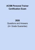 ACSM Certified Personal Trainer &lpar;CPT&rpar; Certification Exam &ndash; Study Guide & Practice Test 2026