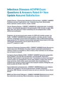 Infectious Diseases ACVPM Exam Questions & Answers Rated A&plus; New Update Assured Satisfactio