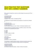 NCLE PRACTICE TEST QUESTIONS WITH 100&percnt; CORRECT ANSWERS 