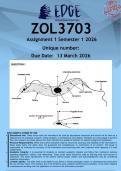 ZOL3703 Assignment 1 &lpar;ANSWERS&rpar; Semester 1 2026 - DISTINCTION GUARANTEED