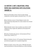 U&period;S HISTORY 2 UNIT 2 MILESTONE 2 FINAL PAPER 2026 QUESTIONS WITH SOLUTIONS GRADED A&plus;