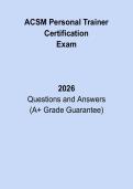 ACSM Certified Personal Trainer &lpar;CPT&rpar; Certification &ndash; Study Guide & Exam Prep Resource 2026