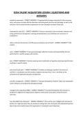 D354 TALENT ACQUISITION LESSON 1 QUESTIONS AND ANSWERS