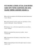 NYS WAXING LICENSE ACTUAL EXAM REVIEW GUIDE WITH TESTED QUESTIONS AND 100&percnt; SOLVED VERIFIED ANSWERS GRADED A&plus;