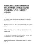NYS WAXING LICENSE COMPREHENSIVE EXAM PAPER TEST BANK FULL SOLUTION UPDATED 2026 WITH 100&percnt; CORRECT ANSWERS