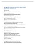 Lymphatic System&comma; Immune System Exam  questions and answers 