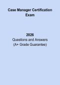 Case Manager Certification Exam &ndash; Comprehensive Study Guide & Practice Test 2026