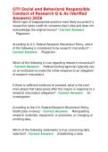 CITI Social and Behavioral Responsible Conduct of Research Q & As &lpar;Verified Answers&rpar; 2026