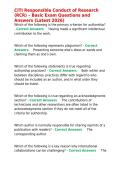 CITI Responsible Conduct of Research &lpar;RCR&rpar; &ndash; Basic Exam Questions and Answers &lpar;Latest 2026&rpar;&period;