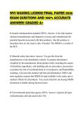NYS WAXING LICENSE FINAL PAPER 2026 EXAM QUESTIONS AND 100&percnt; ACCURATE ANSWERS GRADED A&plus;