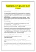 IBCA Certification Practice Exam with all Correct & 100&percnt; Verified Answers &vert;Latest Version &vert;Already Graded A&plus;
