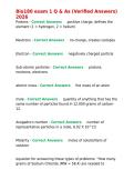 Bio180 exam 1 Q & As &lpar;Verified Answers&rpar; 2026