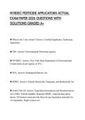 NYSDEC PESTICIDE APPLICATORS ACTUAL EXAM PAPER 2026 QUESTIONS WITH SOLUTIONS GRADED A&plus;